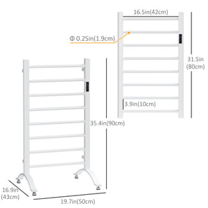 8-Bar Heated Towel Warmer Rack with Built-in Timer and LED Indicators – view 9