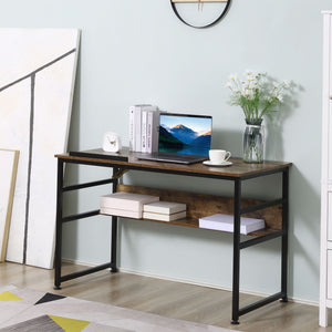 Adjustable Drafting Table Art Desk Drawing Table Craft Desk Workstation for Painting Multifunctional Writing Desk with Tiltable Tabletop and Storage Shelf Rustic Brown