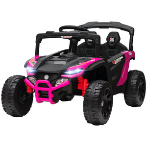 Qaba 12V Kids Ride On Truck with Dual Motors, Rear Suspension, Remote Control for 3-5 Years Boys Girls