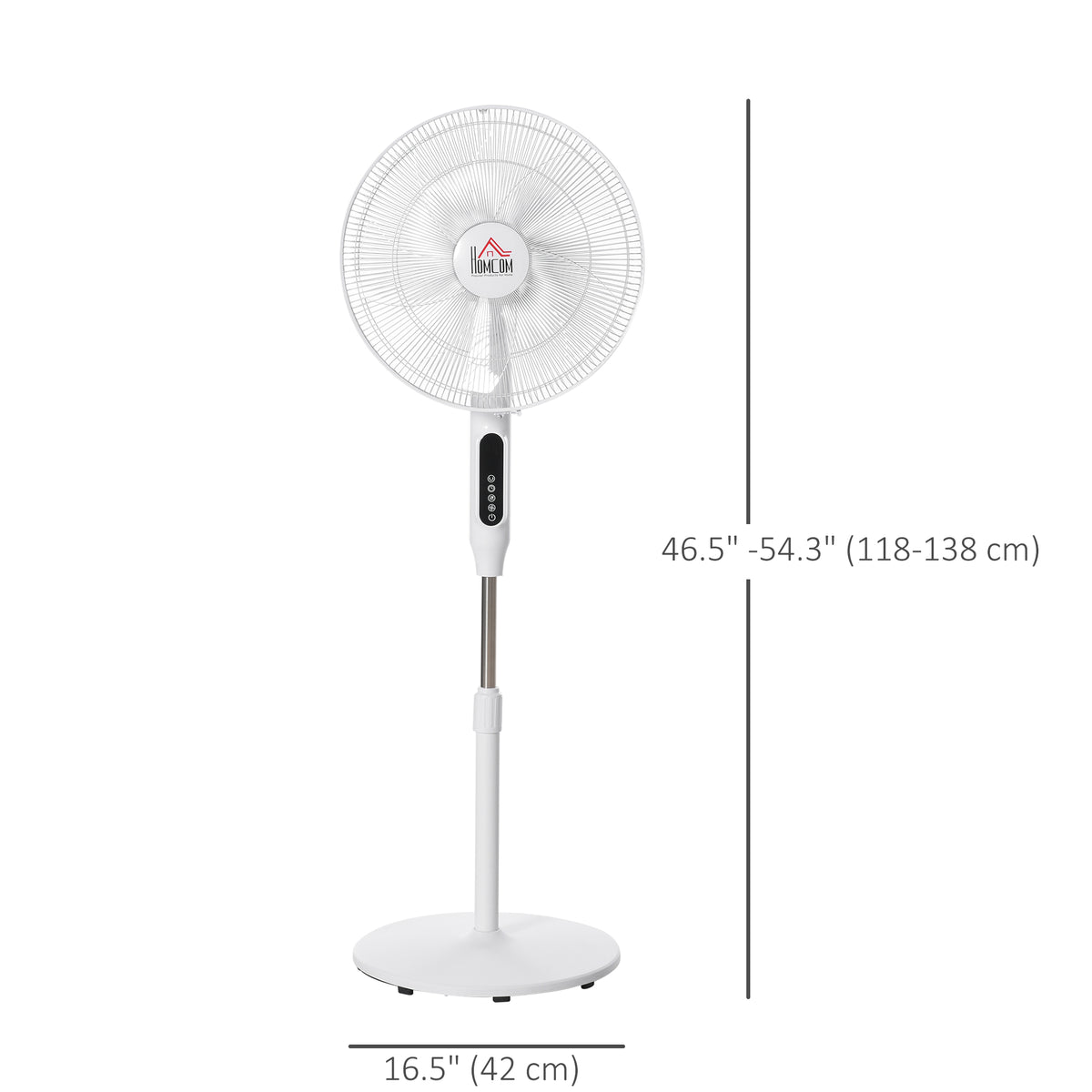 Standing Floor Fan with Remote Control, Stand Up Cooling Fan, Tall Pedestal Electric Fan for Home Bedroom – view 2