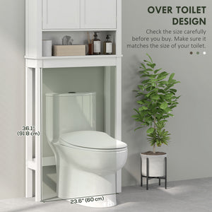 3-Tier Over Toilet Storage Unit Washing Machine Cabinet Dryer Cabinet with Adjustable Shelf for Bathroom, Laundry