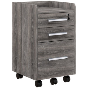3 Drawer File Cabinet with Lock and Edged Top, Lockable Filing Cabinet on Wheels for Letter and A4 Size – view 15