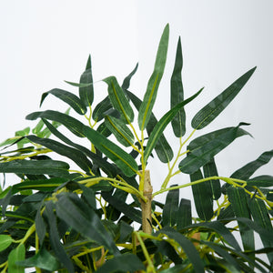 Set of 2 5FT Artificial Tree Bamboo Tree Fake Plants in Pot for Home Office Living Room Decor, Green