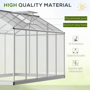 6' x 10' x 6.4' Walk-in Garden Greenhouse Polycarbonate Panels Plants Flower Growth Shed Cold Frame Outdoor – view 8