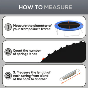 Soozier Trampoline Replacement Mat, Fits 14' Trampoline w/ 80 V-Hooks & 5.5" Springs (Spring & Frame not Included)
