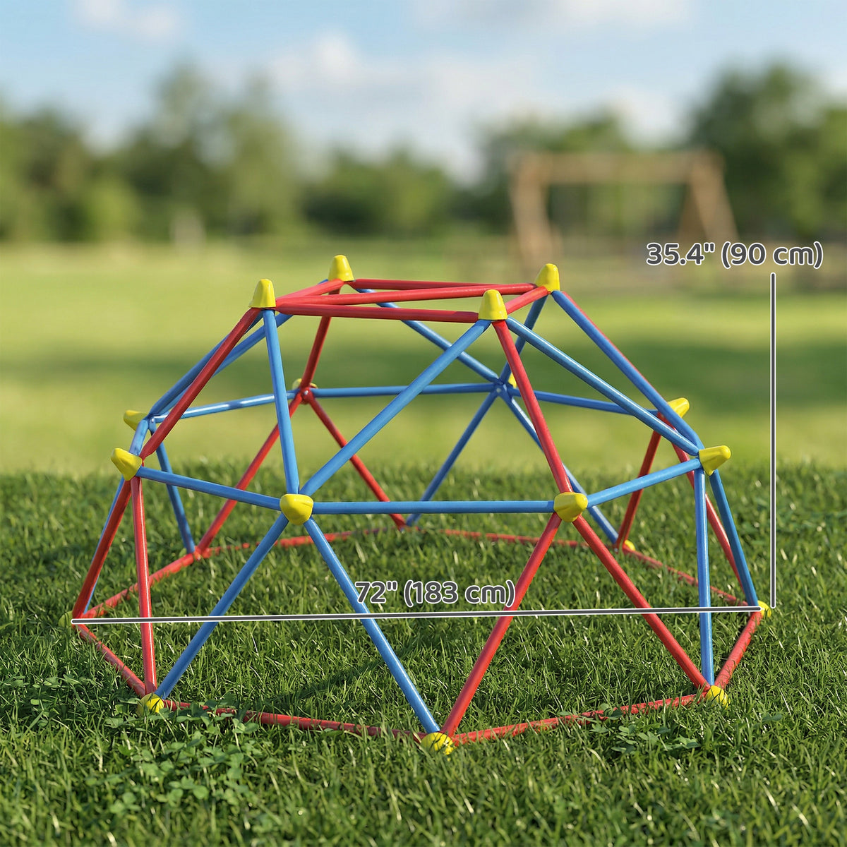 6 FT Climbing Dome Geometric Jungle Gym w/ Rust and UV-Resistant Steel, Up to 396 lbs, for 1-4 Children Aged 3-8 Years