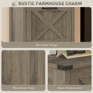 Vertical Filing Cabinet with 2 Drawers, Rustic Farmhouse Office Storage Cabinet for A4, Letter Size – view 10