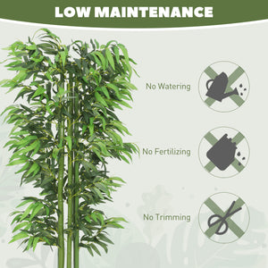 6FT Artificial Bamboo Trees Set of 2, Fake Plants with Nursery Pot for Indoor Decor
