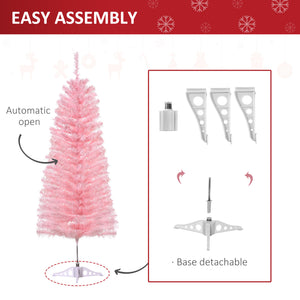 4FT Artificial Christmas Tree Holiday Xmas Holiday Pencil Tree Decoration with Automatic Open for Home – view 5