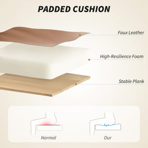 Office Chair with Massage, Pet-Friendly Faux Leather Reclining Desk Chair with Lumbar Support, Footrest – view 12