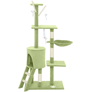 53" Cat Tree Tower, Kitten Activity Centre with Scratching Posts, Condo, Perches, Ladder, Hammock – view 22