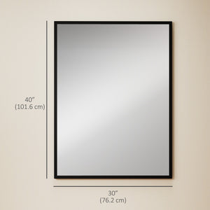 22" x 30" Bathroom Mirror for Wall, Rectangular Mirror for Living Room, Bedroom, Entryway, Black – view 30