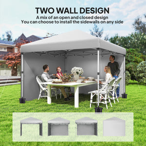 10' x 10' Pop Up Canopy with Sidewalls, Roller Bag, Height Adjustable Instant Tent for Outdoor, Garden – view 24