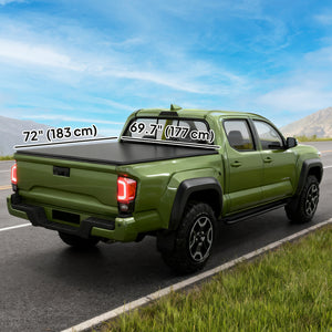 6.5'' Soft Tri-Fold Truck Bed Tonneau Cover for 6.4 ft Bed, Truck Bed Cover with Seal Strip, Black โ view 9