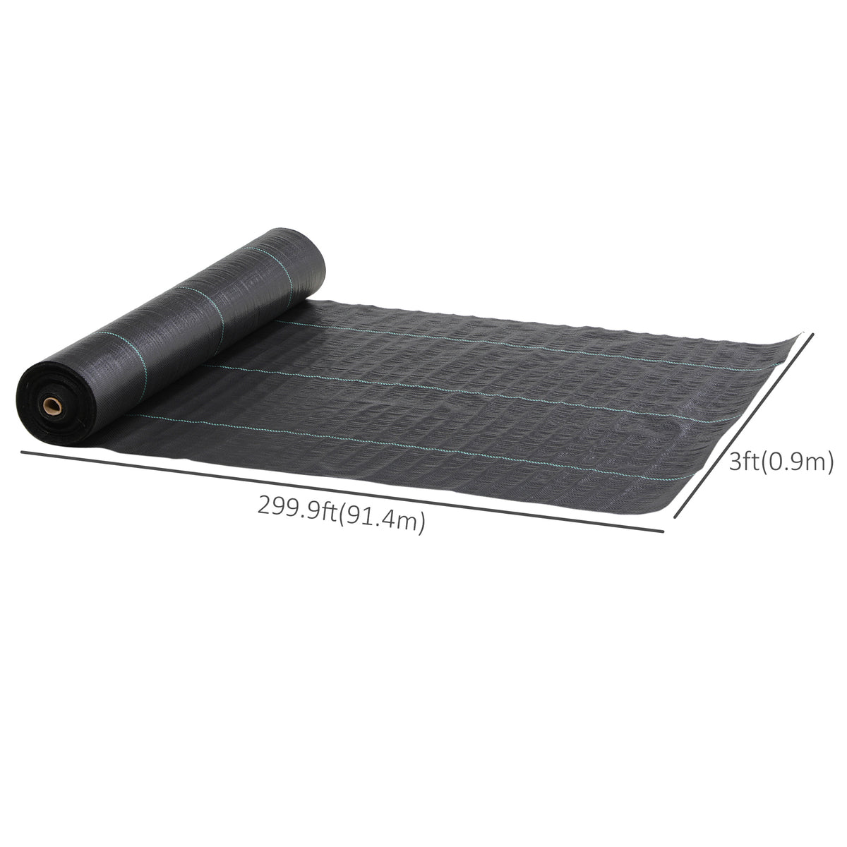 3ft x 300ft Weed Barrier, Landscape Fabric, for Greenhouse Yard Garden Weed Control, Heavy-Duty & Easy Setup, 3.5oz