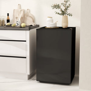4.5 Cu Ft Mini Fridge with Freezer, Wheels, Single Door Refrigerator, Adjustable Thermostat – view 7