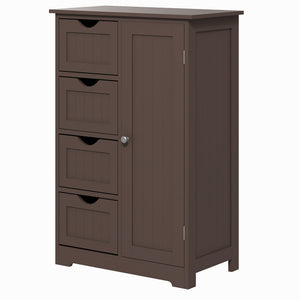 Bathroom Storage Cabinet, Floor Cabinet with Adjustable Shelf and 4 Drawers, Side Cabinet for Washroom – view 15