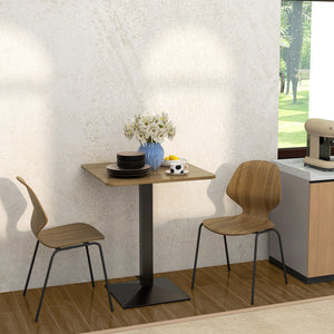 28" Square Dining Table, Modern Dining Room Table with Steel Base, Space Saving Small Kitchen Table – view 5