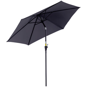 8.5FT Patio Umbrella, Round Garden Parasol with 6 Ribs, Market Sunshade Tilt Canopy w/ Crank Handle for – view 2