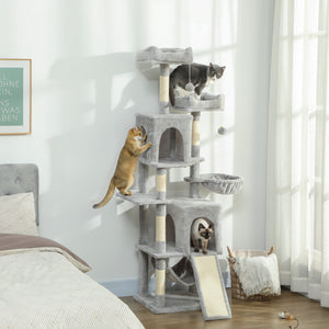 Cat Tree, 70" Multi-Level Cat Tower with 2 Condos, 2 Perches, Hammock, Toy Balls – view 21