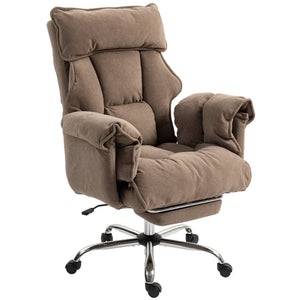 Desk Chair, Computer Office Chair with Footrest, Adjustable Backrest and Headrest, Black – view 8