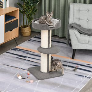 Cat Tree Kitty Tower with Sisal Mat Scratching Post, Cat Bed, Cushion, Perch, 18" x 18" x 36", Brown – view 14