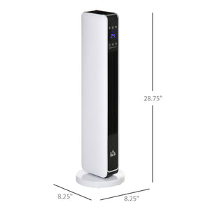 Ceramic Tower Heater, Oscillating Space Heater with Remote Control, Timer, Tip-Over & Overheat Protect, 750W/1500W