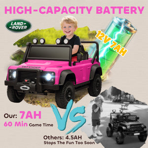 Qaba Land Rover Licensed Kids Ride on Truck with Remote Control, Spring Suspension, LED Lights, 3 Speed for Ages 3-5