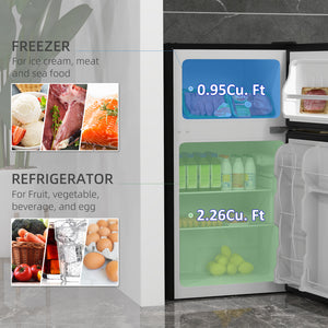 3.2 Cu Ft Compact Refrigerator, Mini Fridge with Freezer – view 17