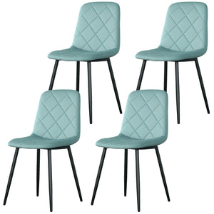 Dining Chairs Set of 4, Upholstered Dining Room Chairs with Steel Legs – view 15
