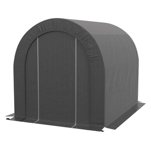 5' x 8' Outdoor Storage Shed, Heavy Duty Galvanized Steel Portable Shed for Bike, Motorcycle, Garden Tools – view 22