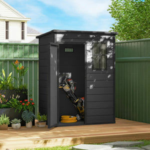 5 x 3FT Garden Shed with Floor, Outdoor Storage Shed with Lockable Door, Window and Vent for Backyard – view 7