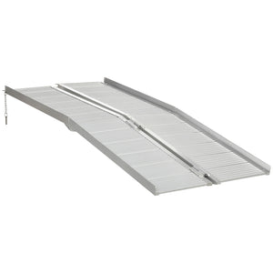 Textured Aluminum Folding Wheelchair Ramp, Portable Threshold Ramp 6', for Scooter Steps Home Stairs Doorways