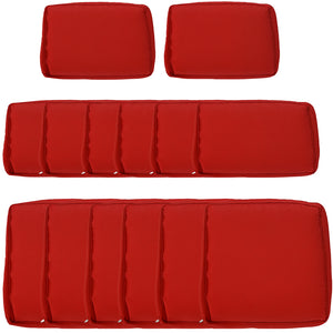 Outdoor 14pc Patio Rattan Sofa Set Cushion Polyester Cover Replacement Set - No Cushion Included Beige – view 7