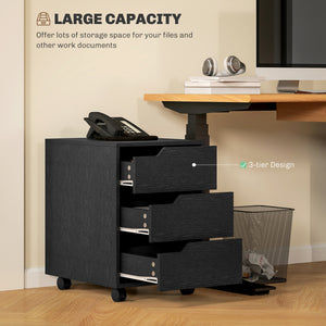 3 Drawer File Cabinet, Mobile Vertical Filing Cabinet with Wheels – view 10