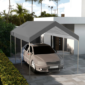 10 x 20ft Carport Replacement Canopy, UV Resistant Garage Car Cover with Ball Bungee Cords, Dark Grey – view 7