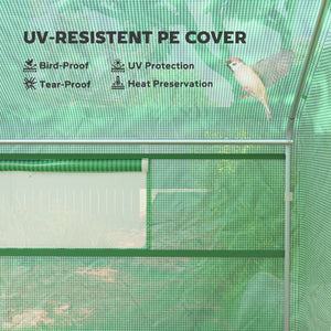 Walk-in Tunnel Greenhouse with Galvanized Steel Frame, Doors & Windows, Wind Resistant – view 4