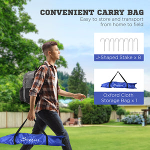 Soozier 6' x 3' Set of 2 Soccer Nets for Backyard, Portable Soccer Goal for Practice with Carry Bag