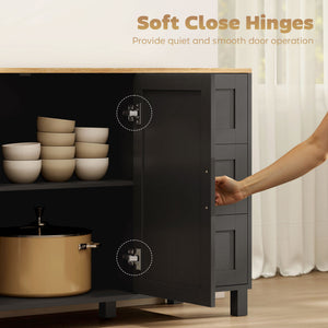 Buffet Cabinet with Soft-Close Doors, Modern Sideboard with 3 Drawers for Living Room, Kitchen – view 5