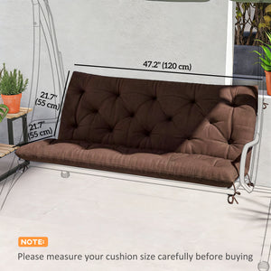 2 Seater Garden Bench Cushion, Soft Thick Outdoor Non-Slip 2 Seater Soft Pad With Backrest for Garden – view 23