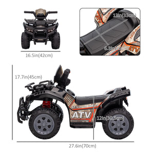 Aosom Kids Ride-on ATV Quad Bike Four Wheeler Car with Music, 6V Battery Powered Motorcycle for 18-36 Months