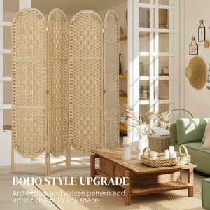 Bohemian Privacy Screen, Folding Room Divider with 3 Panels and Arched Top for Bedroom Living Room Office – view 25