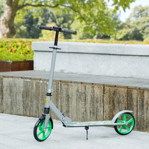 Qaba Kick Scooter for Kids Ages 6-12 with Adjustable Height, Rear-Fender Brake, 200mm Big Wheel, Foldable Design