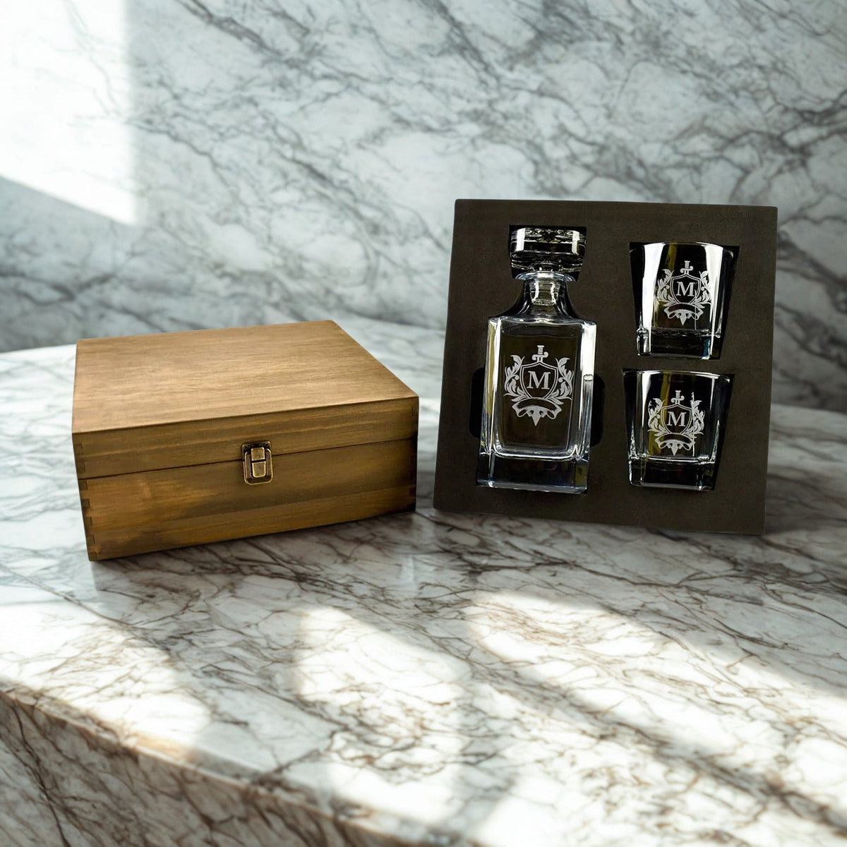 Rectangle Whiskey Decanter Set - Creations by Alfie