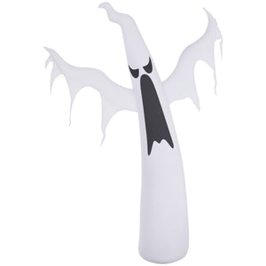 6FT Tall Halloween Inflatable White Ghost, Outdoor Blow Up Yard Decoration with LED Lights for Garden, Lawn, Party, Holiday