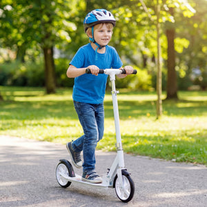 Folding Aluminum Alloy Scooter with 3 Adjustable Heights-White view 2