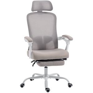 Ergonomic Office Chair, Mesh Reclining Desk Chair with Adjustable Lumbar Support, Headrest, Beige – view 15