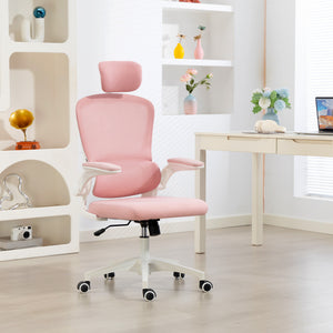 Ergonomic Mesh Office Chair, High Back Desk Chair with Rotatable Headrest, Flip-Up Armrests – view 21
