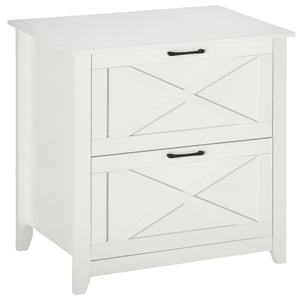 Vertical File Cabinet with Hanging Bars for A4 Size for Home Office, 29.9"x 19.7"x 30.3", White