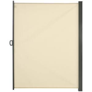 118" x 79" Retractable Side Awning Patio Outdoor Folding Privacy Screen with Resistance to UV Rays & Wind